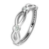 GoldDream Gold Ring Zirkonia Ranke Gr.54 333er Weigold GDR572J54