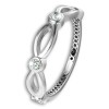 GoldDream Gold Ring Zirkonia Ranke Gr.58 333er Weigold GDR572J58