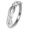 GoldDream Gold Ring Zirkonia Ranke Gr.60 333er Weigold GDR572J60