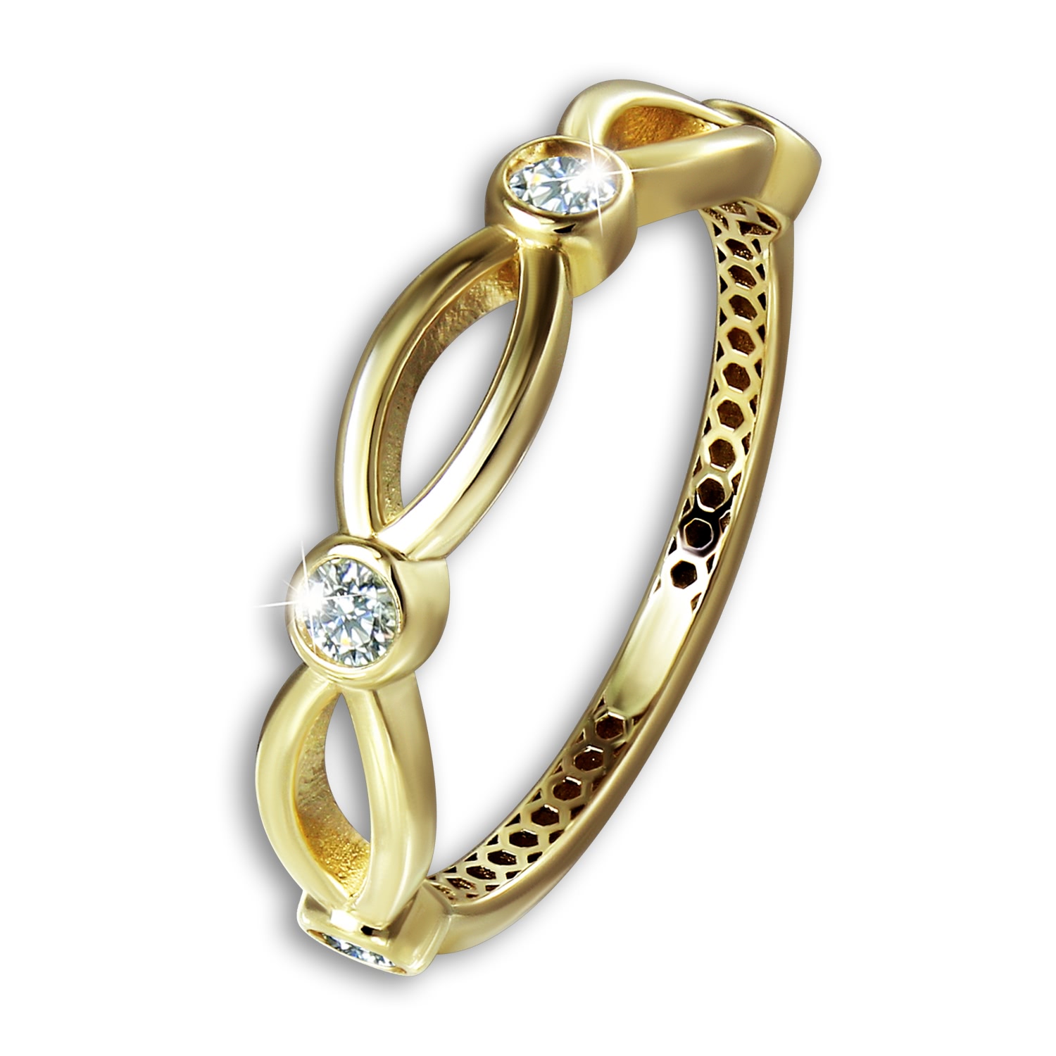 GoldDream Gold Ring Zirkonia Ranke Gr.54 333er Gelbgold GDR572Y54