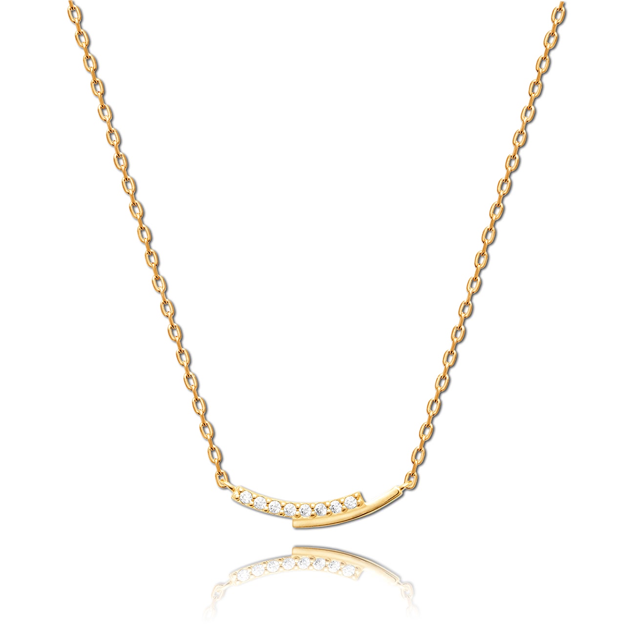 Balia Halskette plain Zirkonia Karabinerverschluss Balia Halsketten JBEK106V 