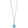 LOTUS Silver Halskette Zirkoniastein Silber hellblau Pure Essential JLP1592-1-3