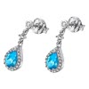 LOTUS Silver - Damen Ohrring Tropfen trkis Ohrstecker 925 Silber JLP1592-4-3