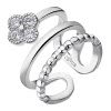 LOTUS Silver Ring Blume 925 Silber LP1612-3/1 wei Zirkonia JLP1612-3-1