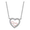 LOTUS Silver Halskette Herzen 925 Silber LP1856-1/1 rose Zirkonia JLP1856-1-1