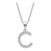 LOTUS Silver Halskette Buchstabe C 925 Silber LP1958-1/C Zirkonia JLP1958-1-C