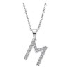 LOTUS Silver Halskette Buchstabe M 925 Silber LP1958-1/M Zirkonia JLP1958-1-M