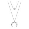 LOTUS Silver Halskette Doppel Halbmond SILBER LP1962-1/1 Zirkonia JLP1962-1-1