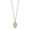 LOTUS Silver Halskette Hand der Fatima 925 Silber gold wei Mystic JLP1989-1-2