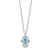 LOTUS Silver Halskette Hand der Fatima 925 Silber blau Mystic JLP1989-1-4