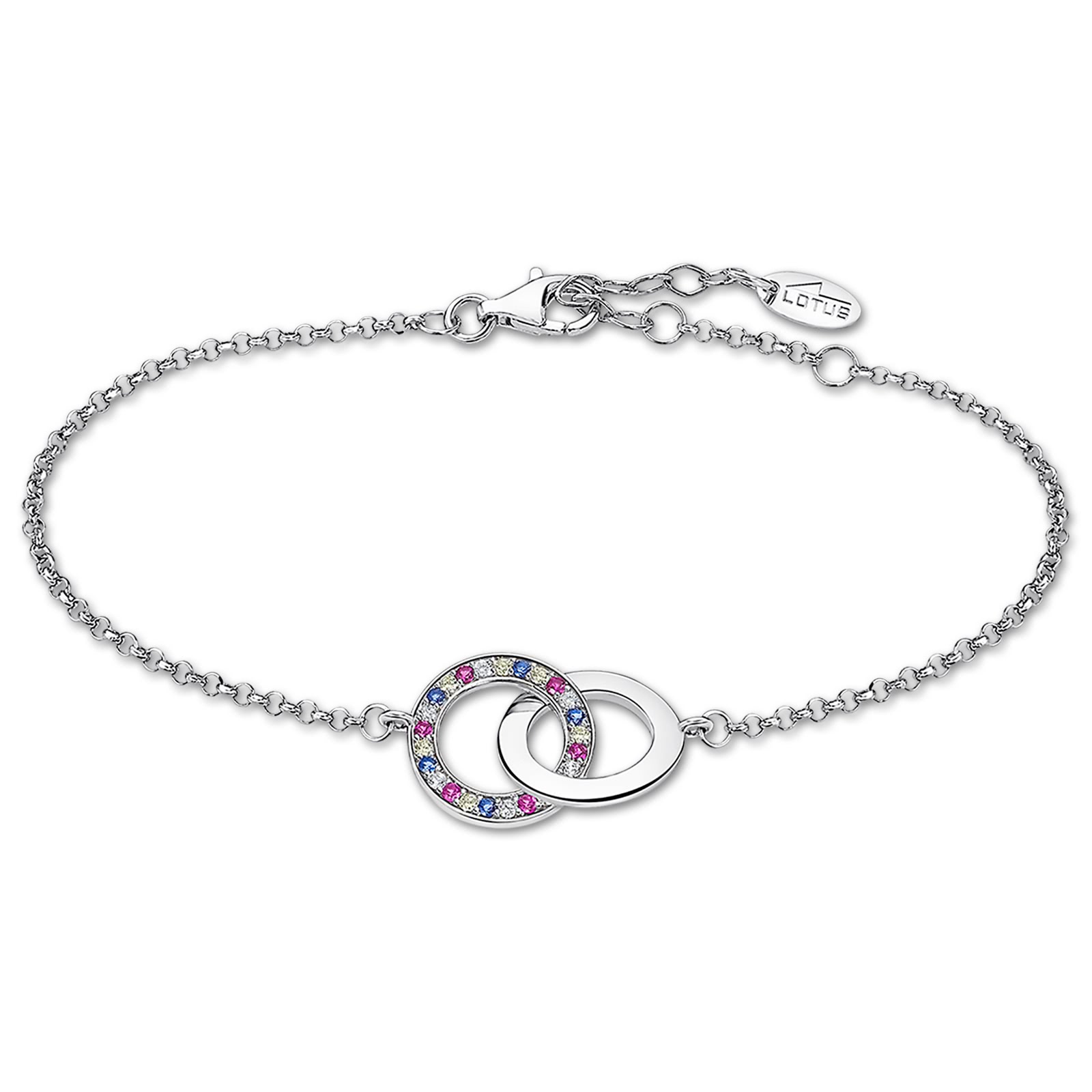 LOTUS Silver Armband Kreis 925 Silber mehrfarbig Zirkonia IT Girl JLP1990-2-3