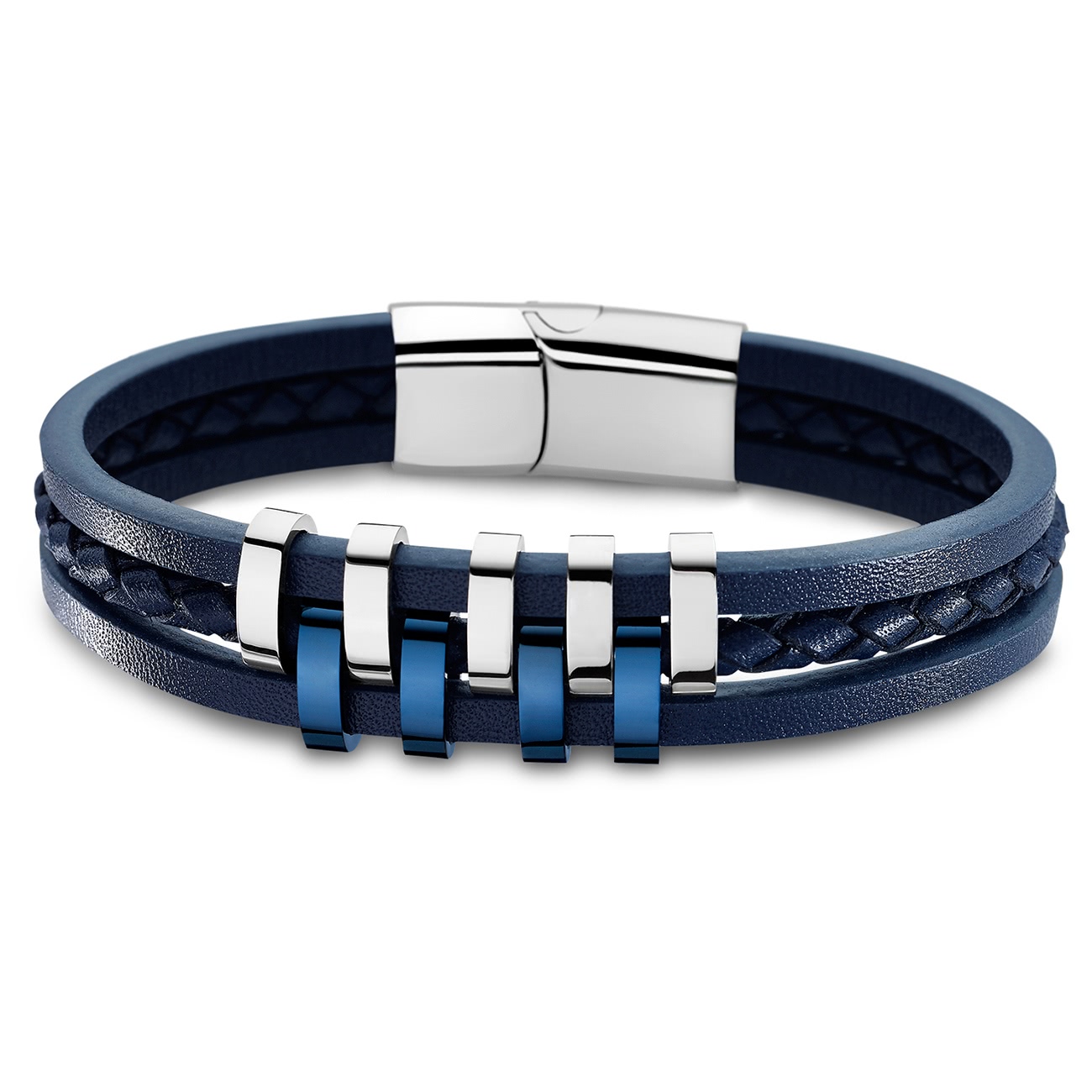 Lotus Style Armband Herren Edelstahl silber, blau LS1838-2/2 Urban JLS1838-2-2