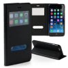 Handyhlle iPhone 6 (S) Plus schwarz Bookstyle Case Kunstleder DrachenLeder OME1 OME101S