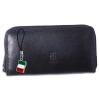 Florence Portemonnaie Leder  lang schwarz Langbrse Damen OPF702S