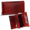 Jennifer Jones  Leder rot Portemonnaie Croco Damen Brieftasche OPJ712R