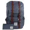 Jennifer Jones XL Rucksack Nylon Wanderrucksack Laptopfach 15in blau ORJ100B