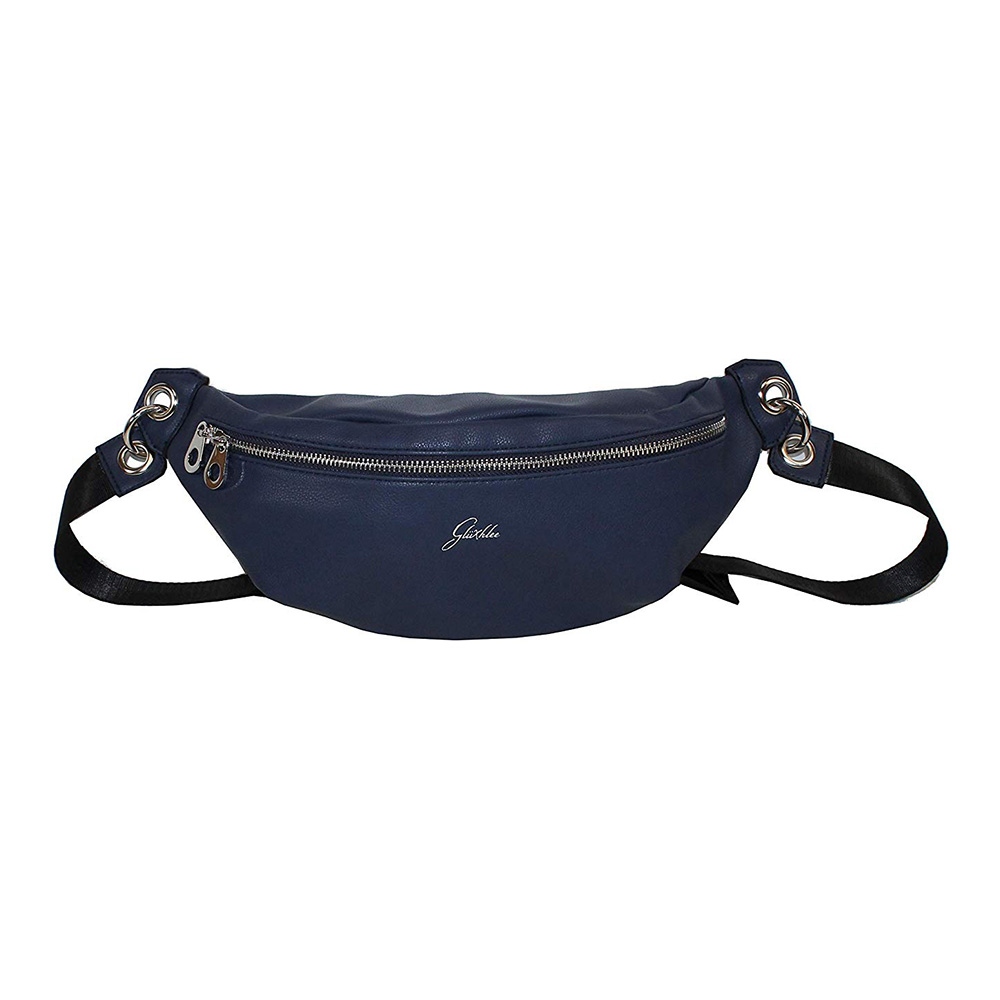 Glüxklee Gürteltasche Bauchtasche navy dunkelblau Kunstleder Damen OTD5029B