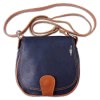 Florence  Damen Handtasche Satteltasche Leder dunkelblau OTF103B