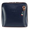 Florence Mini  Damen Handtasche echtes Leder blau, braun OTF109B