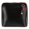 Florence Mini  Damen Handtasche echtes Leder schwarz rot OTF109S