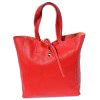 Florence ital. Shopper Echtleder Damen  Business rot OTF112R