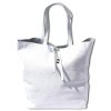 Florence ital. Shopper Echtleder Damen  Business wei OTF112W