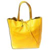 Florence ital. Shopper Echtleder Damen  Business gelb OTF112Y