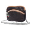 Florence kleine Ketten  Abendtasche Echtleder schwarz OTF115S