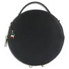 Florence runde Damen  echtes Leder Handtasche schwarz OTF123S
