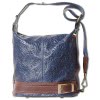 Florence Tasche Rucksack wandelbar Damen Handtasche Leder blau OTF129B
