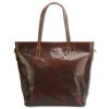 Florence Echtleder  Damen braun Businesstasche Shopper OTF133N