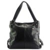 Florence Echtleder  Damen schwarz Henkeltasche Shopper OTF136S
