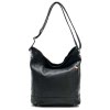 Florence Echtleder Hobo Bag Damen schwarz   OTF159S