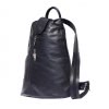 Florence Echtleder Damen Rucksack Handtasche schwarz Rucksacktasche OTF601F