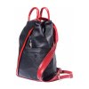 Florence Rucksack  Leder schwarz rot Damen Rucksacktasche OTF604D