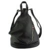 Florence Cityrucksack  Echtleder Damen Daypack schwarz OTF607S