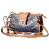 Florence 2in1 Abendtasche Clutch Wristlet Echtleder blau  OTF801B