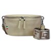 Florence Echtleder Grteltasche Damen beige Bauchtasche Jugend OTF807I