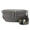 Florence Echtleder Grteltasche Damen grau Bauchtasche Jugend Damen OTF807K