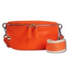 Florence Echtleder Grteltasche Damen orange Bauchtasche Jugend OTF807O