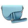 Florence  Damen Satteltasche Echtleder hellblau OTF810H