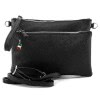 Florence  Damen Handgelenktasche Tasche Echtleder schwarz OTF816S