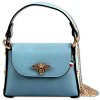 Florence  Biene Damen Handtasche Echtleder hellblau OTF817H