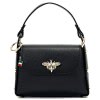 Florence  Biene Damen Handtasche Echtleder schwarz OTF817S