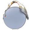 Florence runde Damen  echtes Leder Handtasche hellblau OTF819H