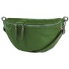 Florence Echtleder Grteltasche extra gro Damen grn Bauchtasche Jugend OTF820G