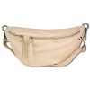 Florence Echtleder Grteltasche extra gro Damen beige Bauchtasche Jugend OTF820I