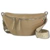Florence Echtleder Grteltasche Damen extra gro taupe Bauchtasche Jugend OTF821N