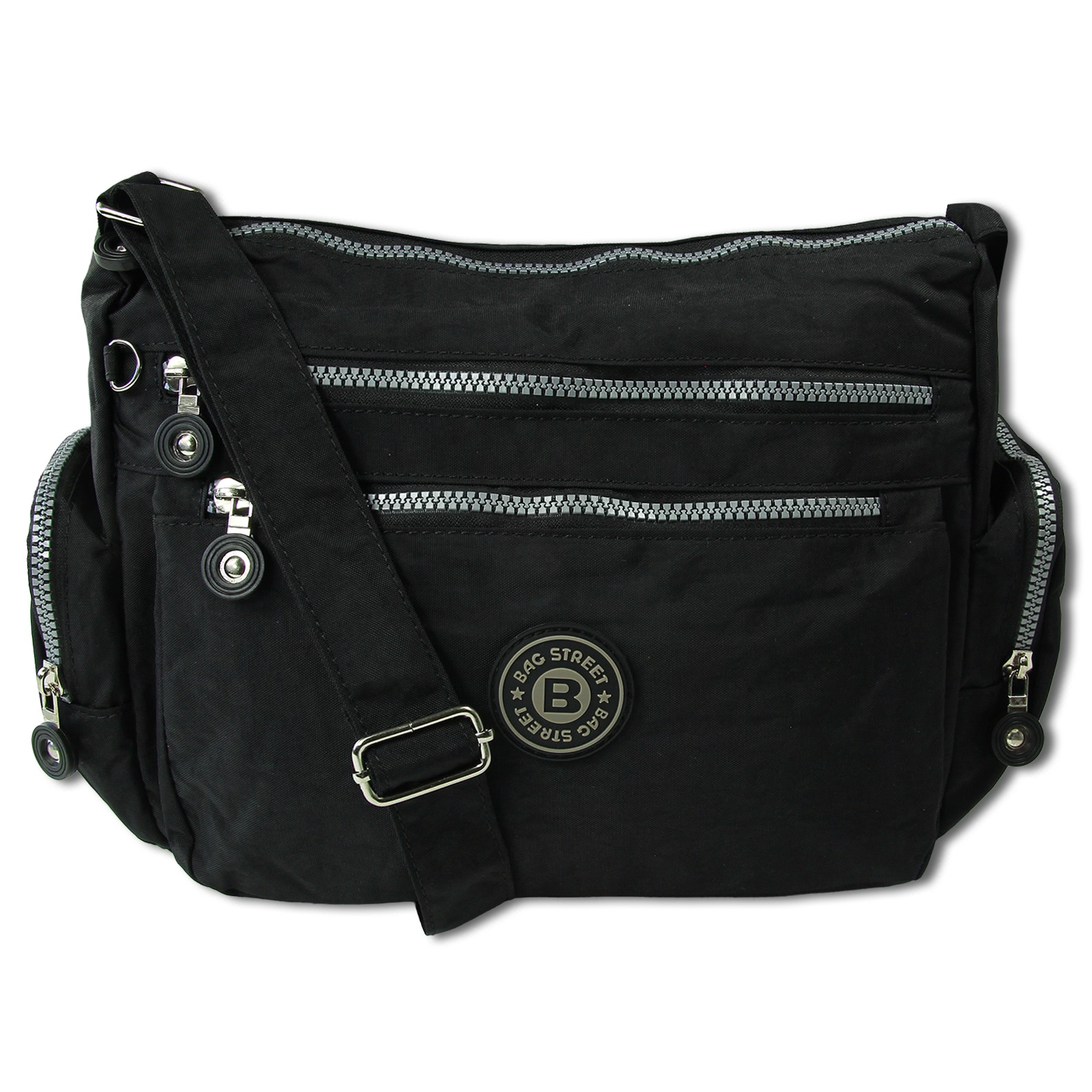 Bag Street Nylon schwarz Sportliche Damen Tasche OTJ200S