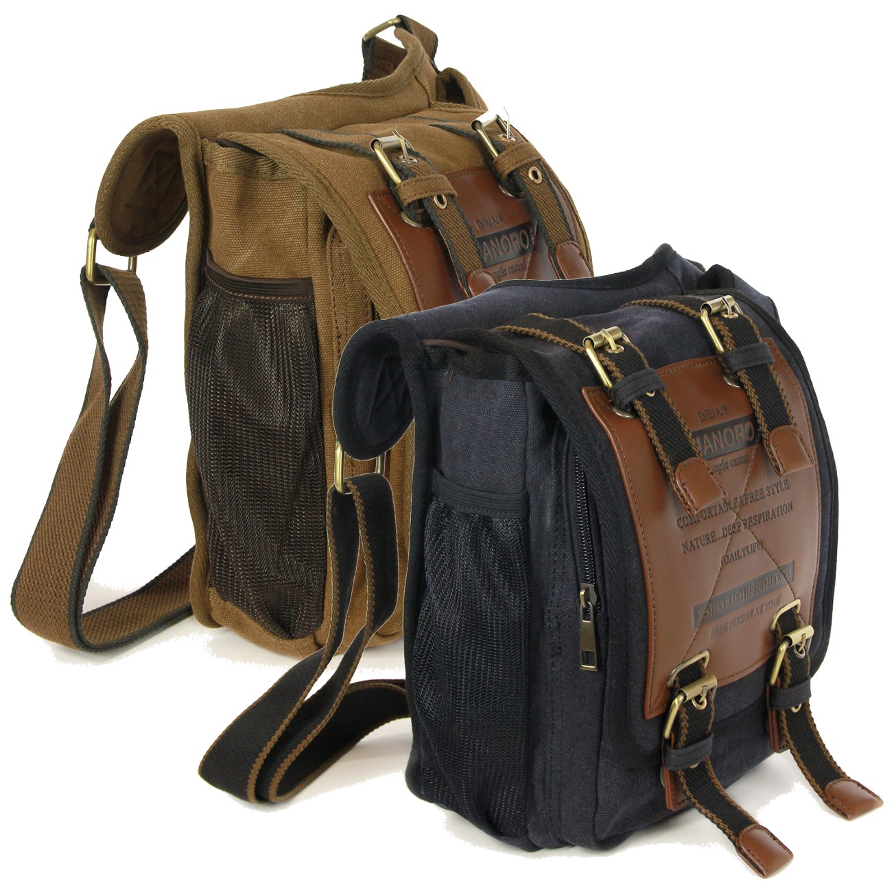 Manoro Bodybag Schultertasche Canvas Cross-Body Umhängetasche Farbwahl OTK210X